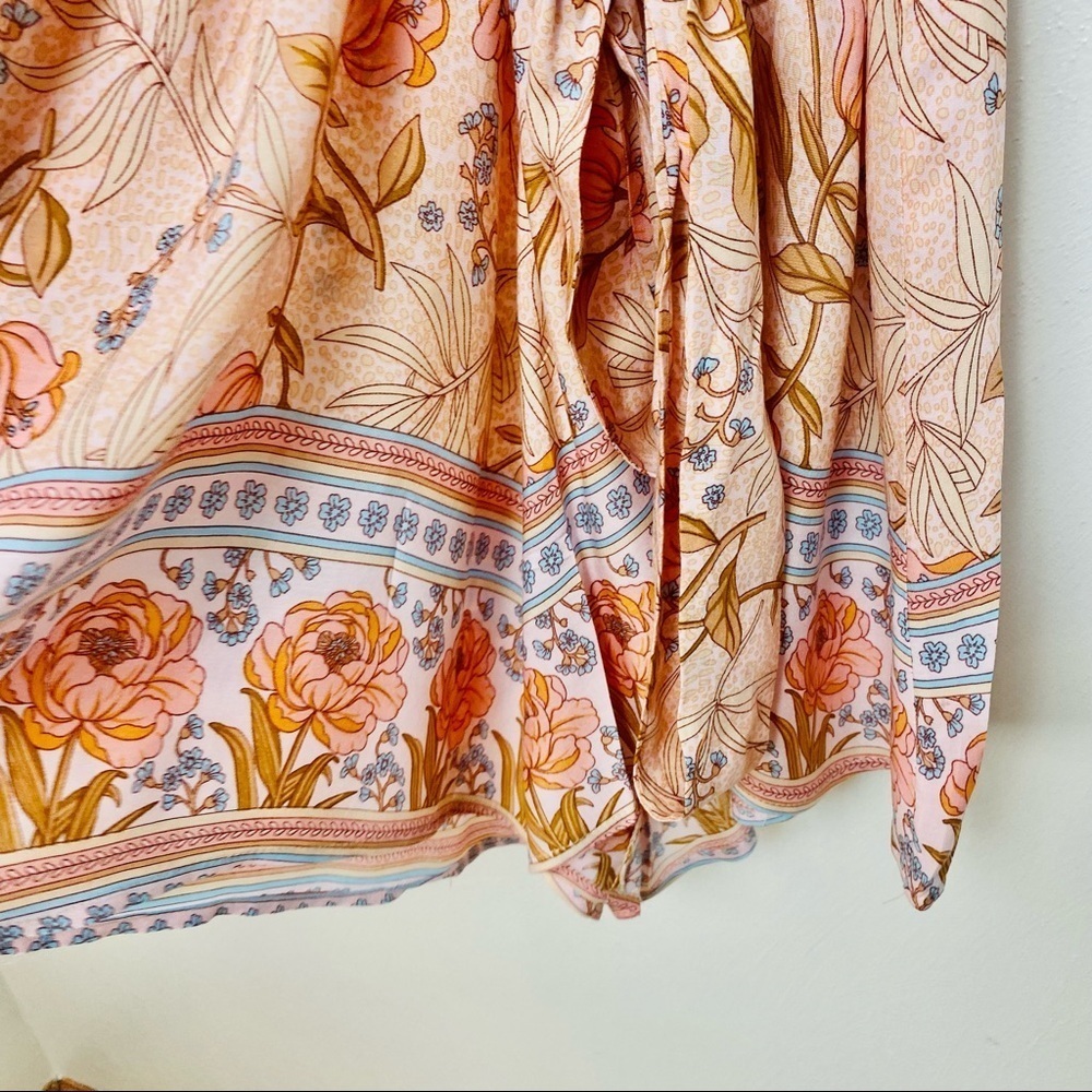 Shein Floral Multi Colors Rompers. Pink Blue Brown. Sz L. - Picture 13 of 16